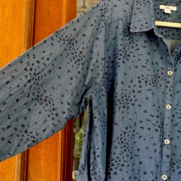 CROFT & BARROW SIZE 2X BUTTON FRONT SHIRT - Picture 3 of 4
